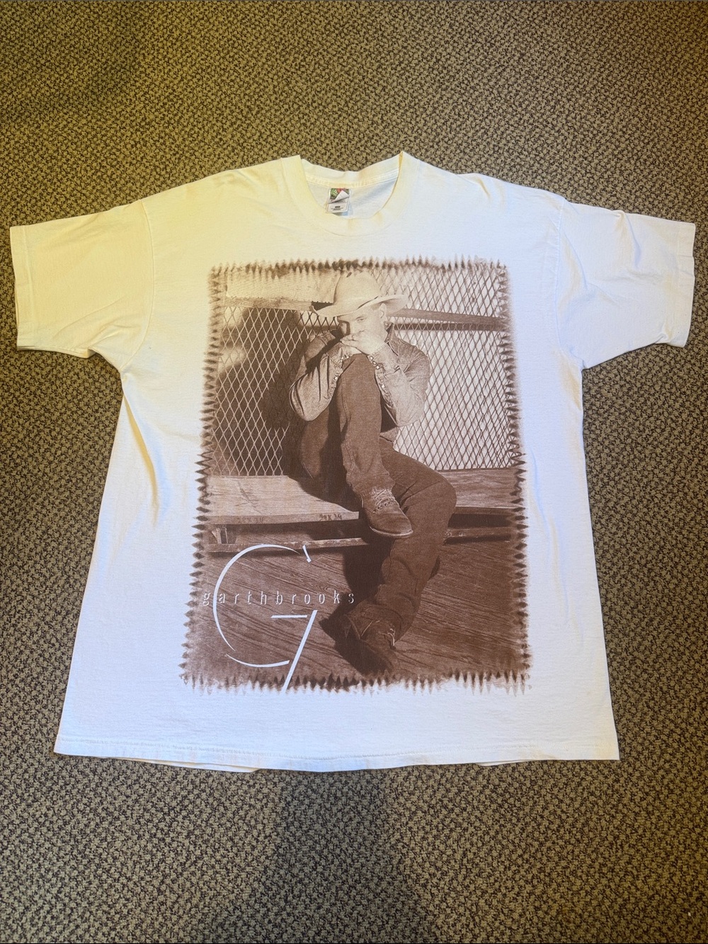 1998 Garth Brooks World Tour White Short-Sleeve Tee XXXL